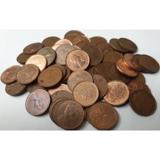 CANADA 1960 - 2005 . ONE 1 CENT . 75 COINS . MAINLY 1960'S . UNCIRCULATED